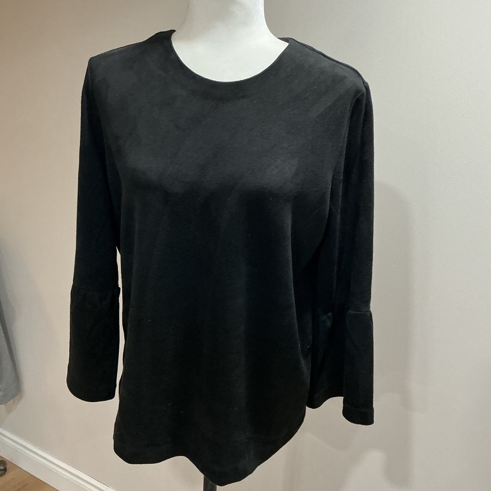 J.McLaughlin black ultra suede tunics size large